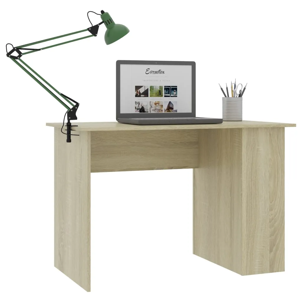 Bureau bois composite résistant, table ordinateur avec plateau 120cm - 3