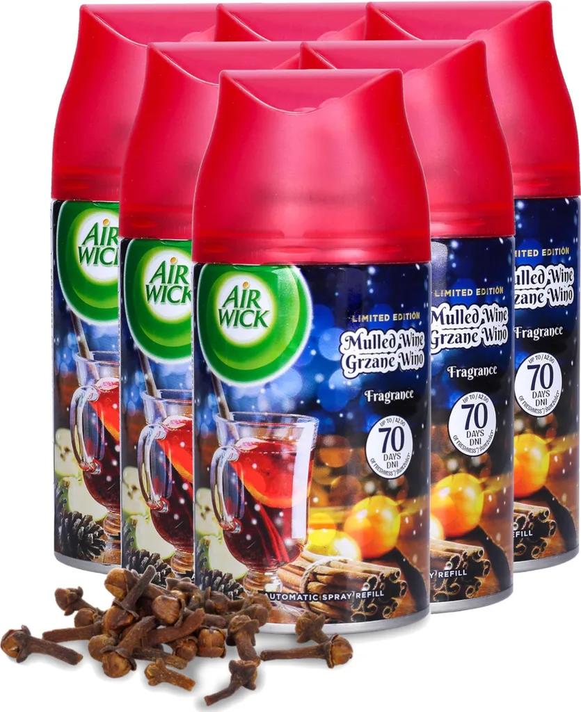 Désodorisant Automatique Air Wick Freshmatic Vin Chaud - Lot de 6 x 250ml