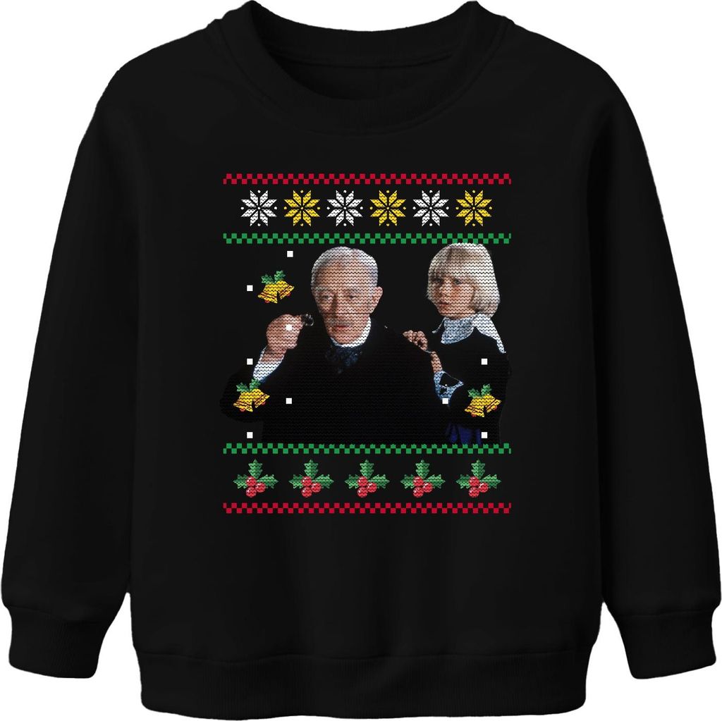 Der kleine Lord - Ugly Christmas Sweater Weihnachten Weihnachtsgeschenk Uni Kinder Sweatshirt, Schwarz, 104