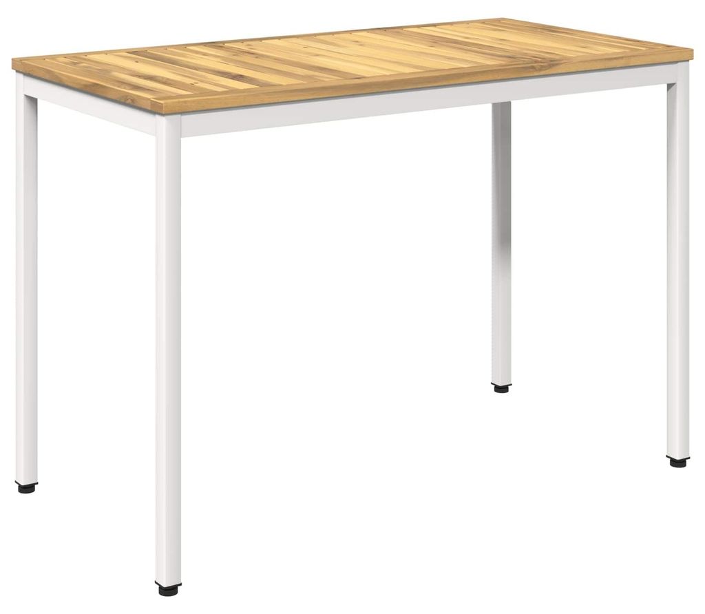 vidaXL Gartentisch Weiß 108,5 x 55 x 75 cm Massivholz Produktbild 