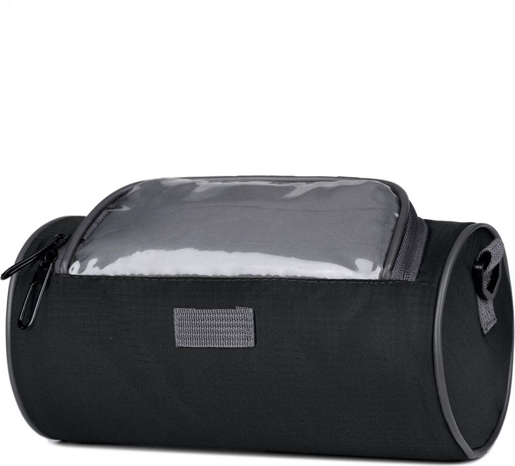 INF Wasserdichte Fahrradlenkertasche mit Touchscreen-Handyhalterung Schwarz