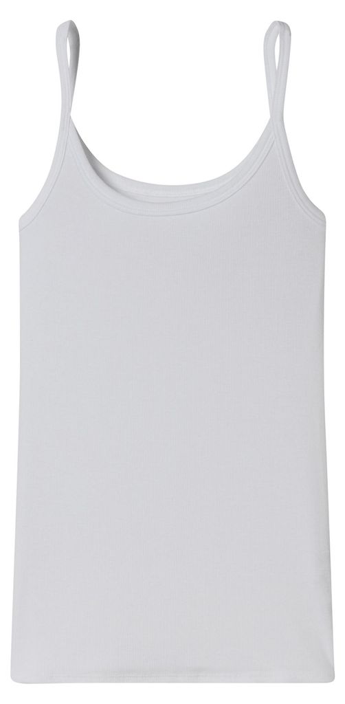 Schiesser Damen Spaghettitop Pure Rib - weiss - Größe 42 Produktbild 