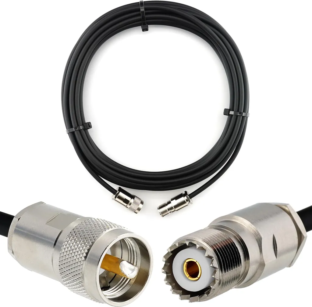 Cavo Prolunga UHF PL259 a SO239 5m HF-240 Low Loss per Radio CB HAM