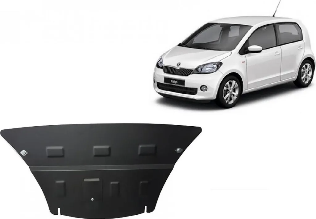 Carter protection moteur Skoda Citigo - Acier renforcé anti-choc
