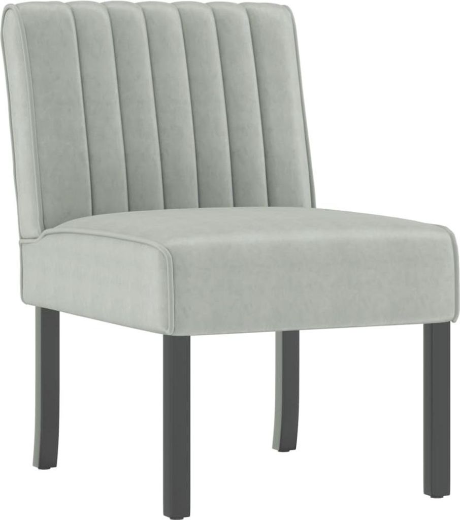 vidaXL Čalúnené kreslo Light Grey Velvet Obrázok produktu 