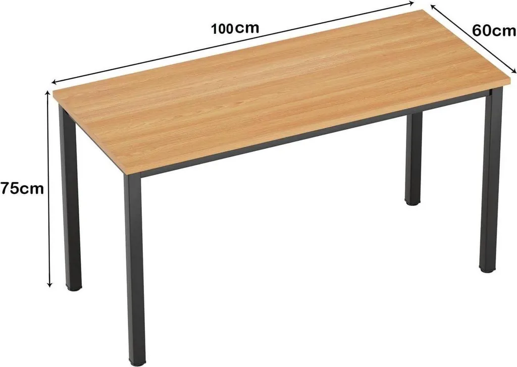 Bureau fonctionnel 100 cm - Poste informatique Home Office stable - 2