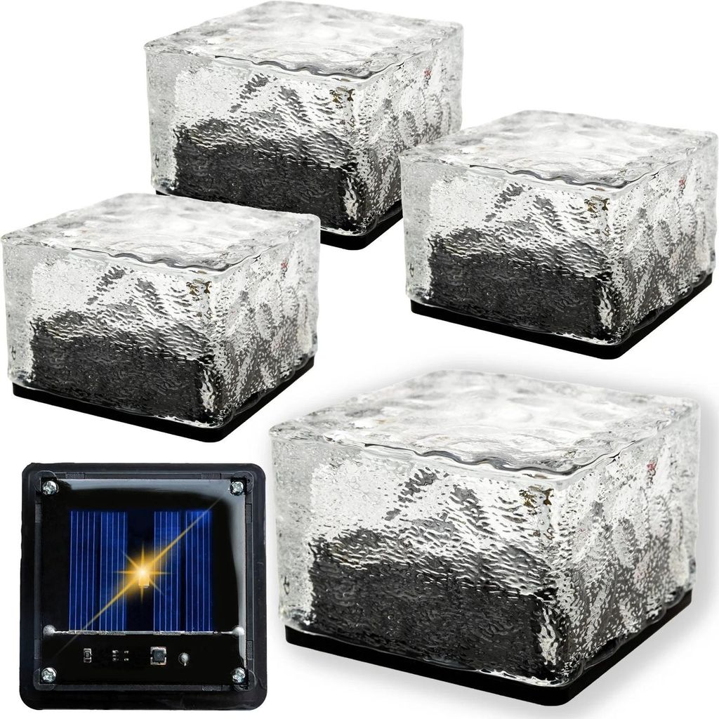 4x lampa ogrodowa solarna LED najazdowa kostka brukowa 7x7 Zdjęcie produktu 