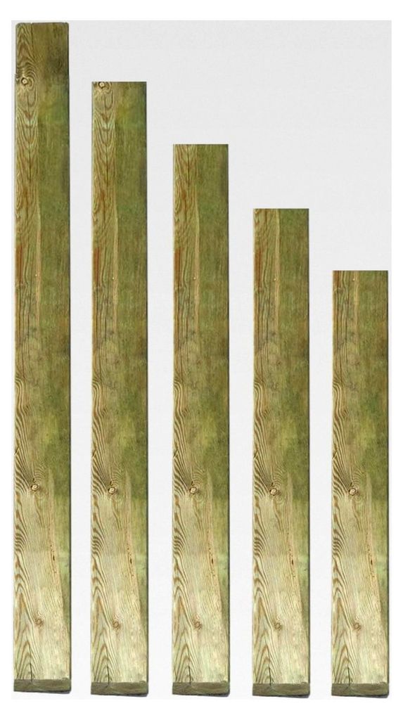 Imprägnierten Holzpfosten 9x9 cm, Länge 150 cm, mit rechtwinklig gekapptem Kopf