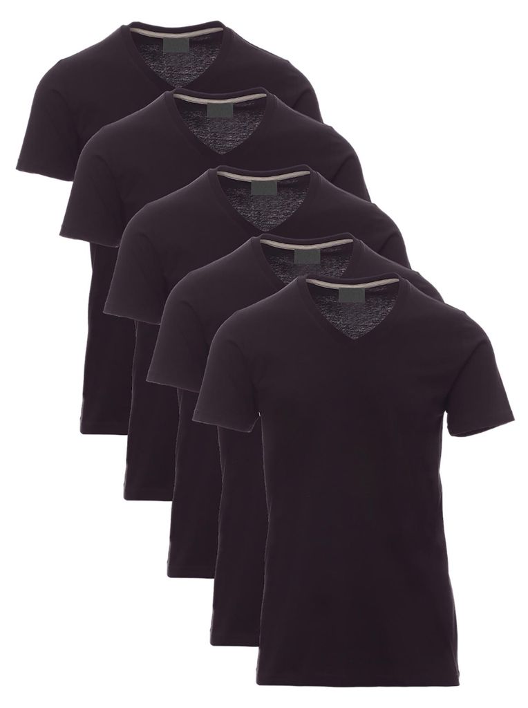 Mivaro Herren T-Shirt 5er Pack V-Ausschnitt - V-Neck Shirt Produktbild 