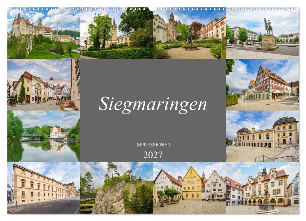 Sigmaringen Impressionen (Wandkalender 2027 DIN A2 quer), CALVENDO Monatskalender