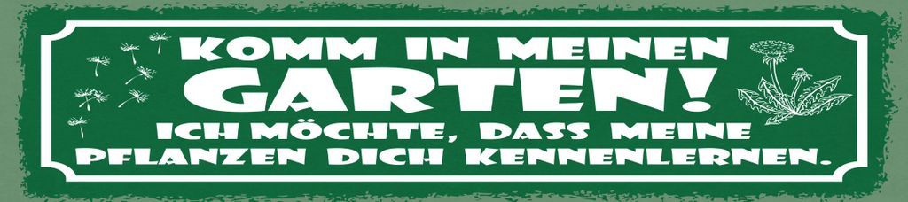 vianmo Holzschild 10x46 cm Komm in meinen Garten