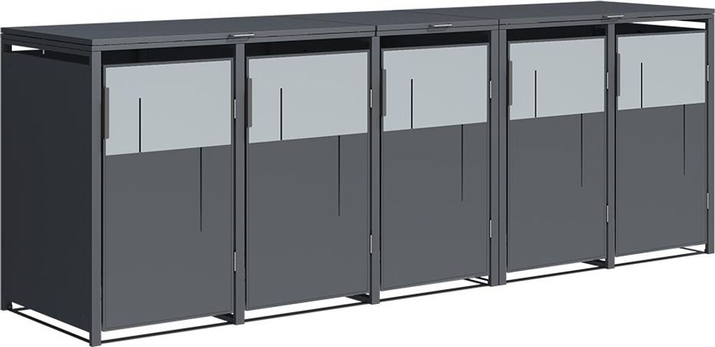 Westmann Tonus 5 Metalen afvalcontainerbox, 5 stuks, 5 x Productafbeelding 