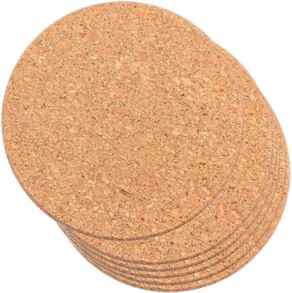 ORION Korkuntersetzer Topfuntersetzer aus Kork 6 Stück Durchmesser 9,5 cm