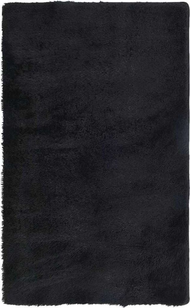 vidaXL Teppich Shaggy Hochflor NAVARRA Schwarz 80x150 cm Polyester