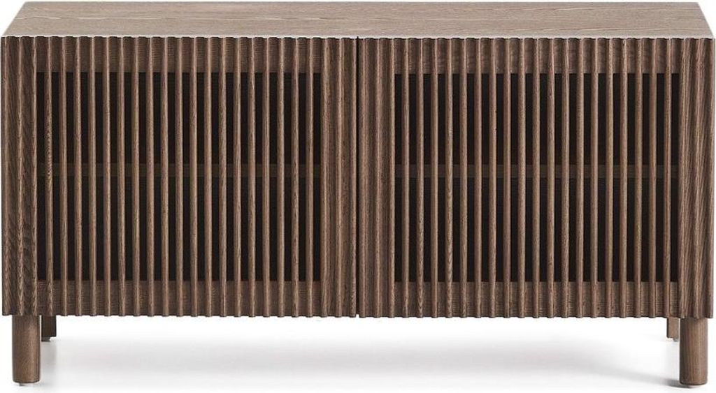 Schuhschrank Beyla 98 x 49.5 x 42.5 cm MDF Esche Eichenfurnier Braun
