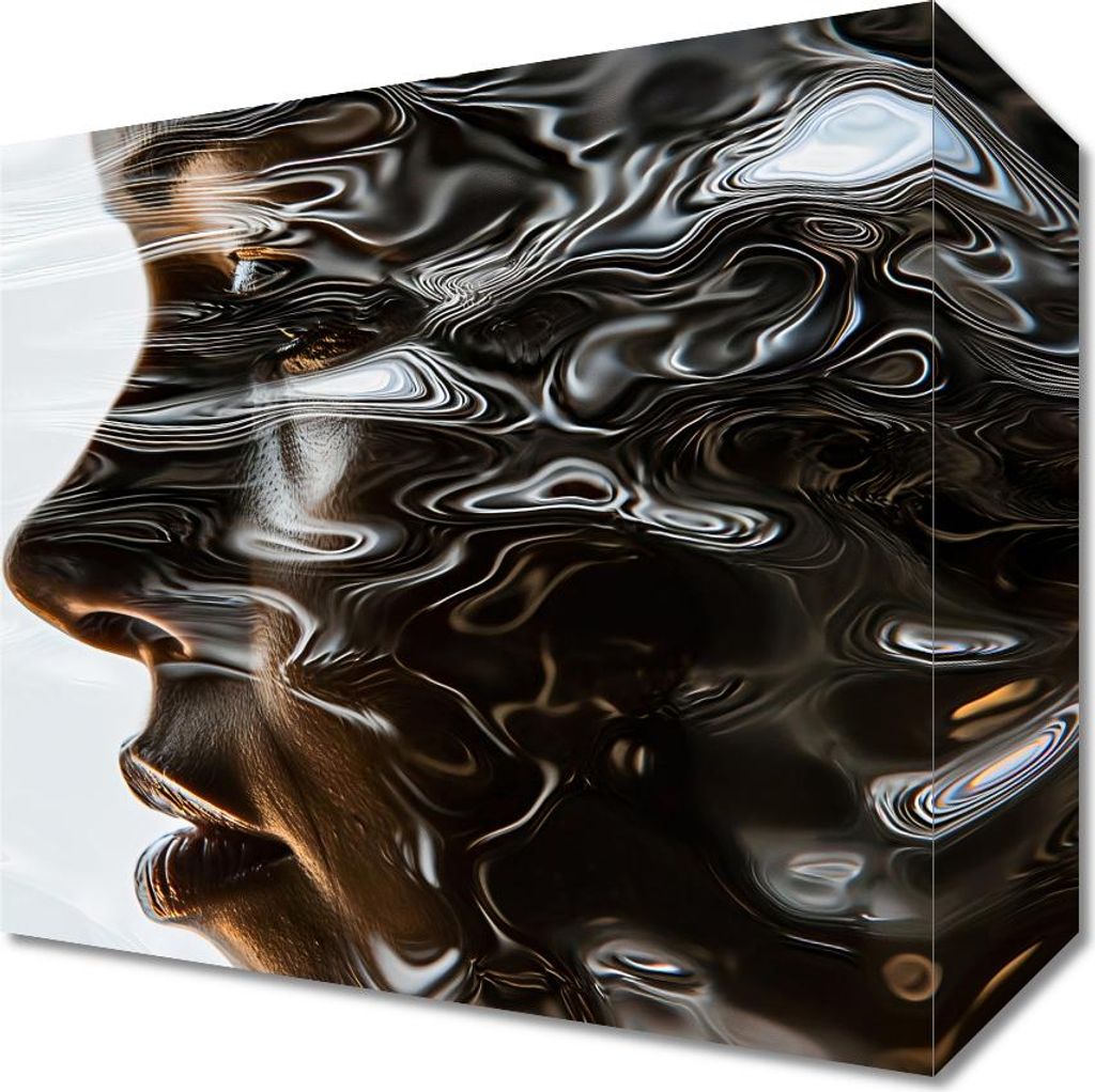Bild 20x20cm Wässrige Reflexion Ihres Selbst