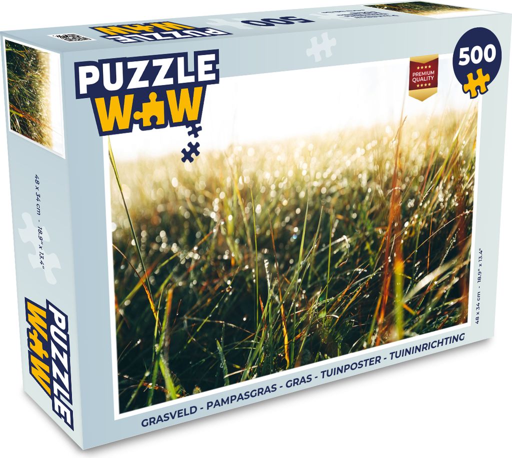 MuchoWow Puzzle 500 Teile Rasenfläche - Pampasgras - 500 Teile - Kinder - Selberbauen - Puzzlespiele