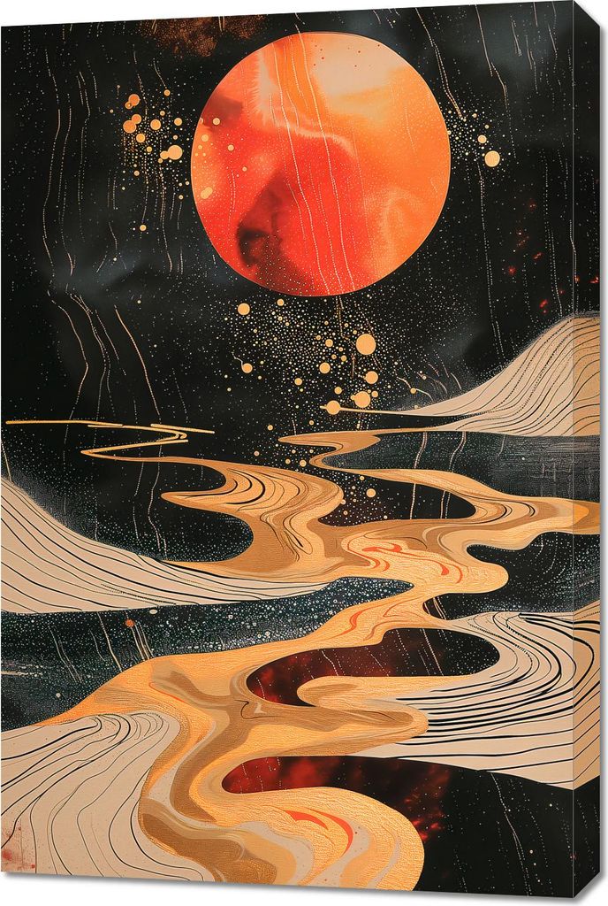 Bild 60x90cm Planetarischer Tanz