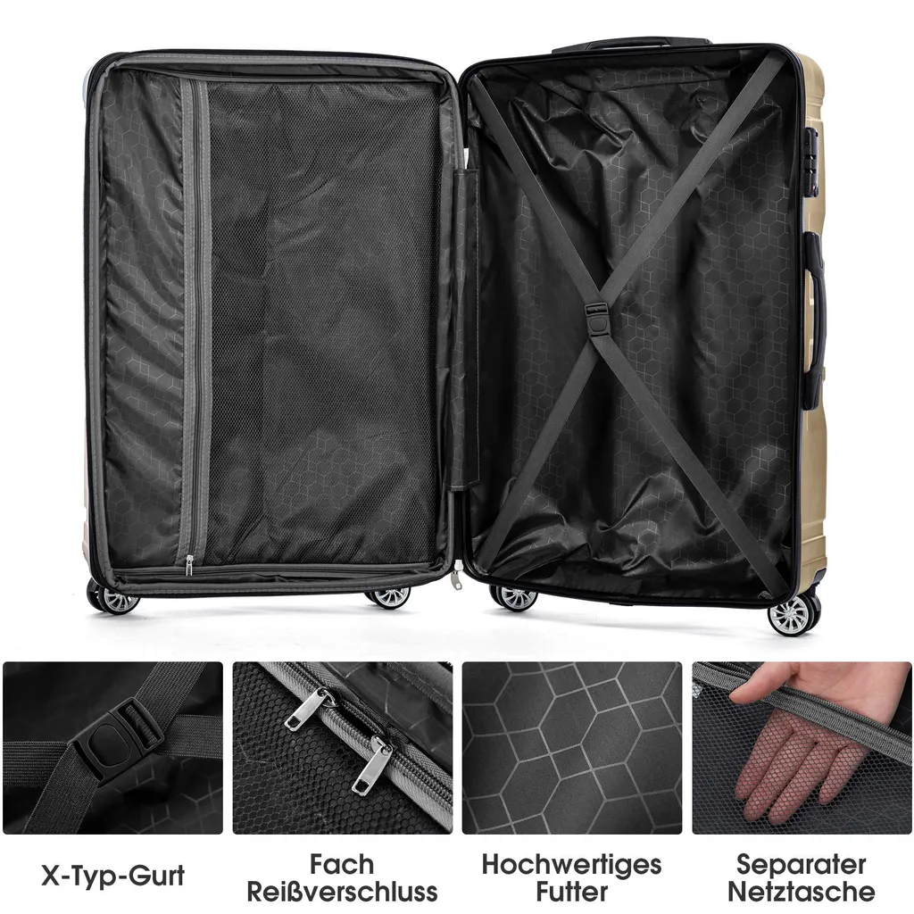 Valises de Voyage pour Vacances et Business avec Roues Multidirection - 5