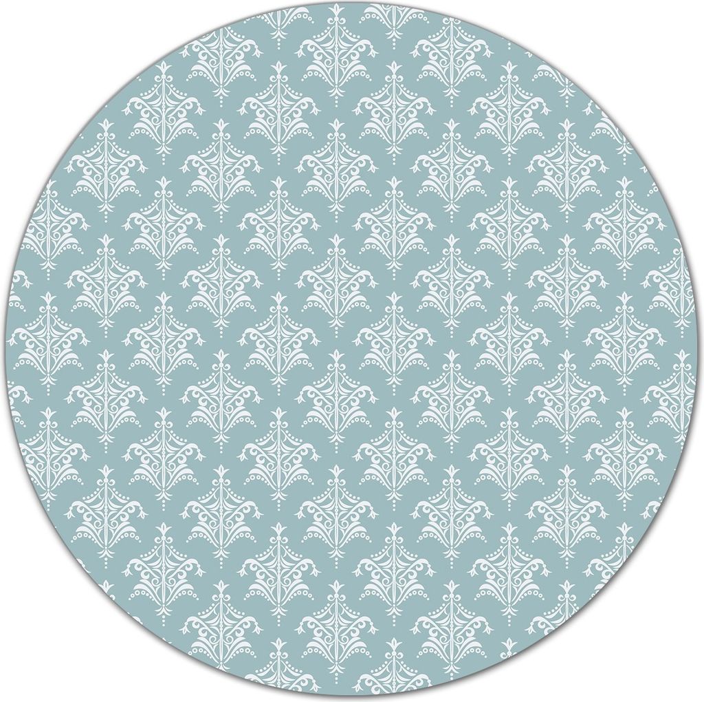 Glas Schneidebrett Herdabdeckplatten Schneideplatten Rund - 40 cm - Damast grün grau