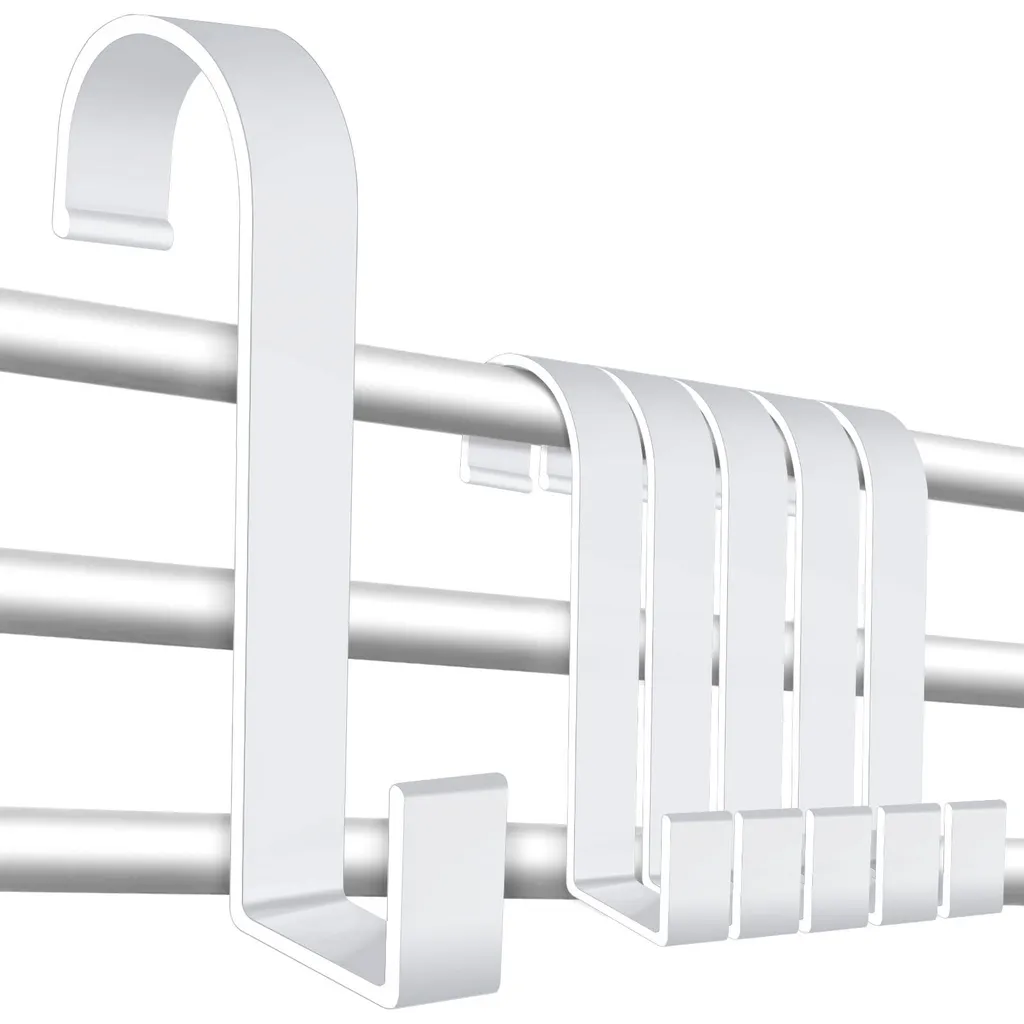 Crochet radiateur sèche-serviette blanc lot de 6 pièces multifonctions