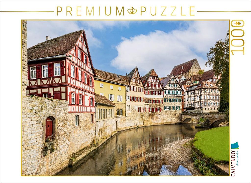 CALVENDO Puzzle Stadtansicht von Schwäbisch Hall | 1000 Teile Lege-Größe 64x48cm Foto-Puzzle für glückliche Stunden