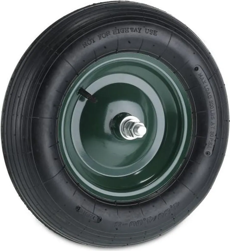 Ruota Carriola 4.80 4.00-8 con Asse | Ricambio Industriale Acciaio
