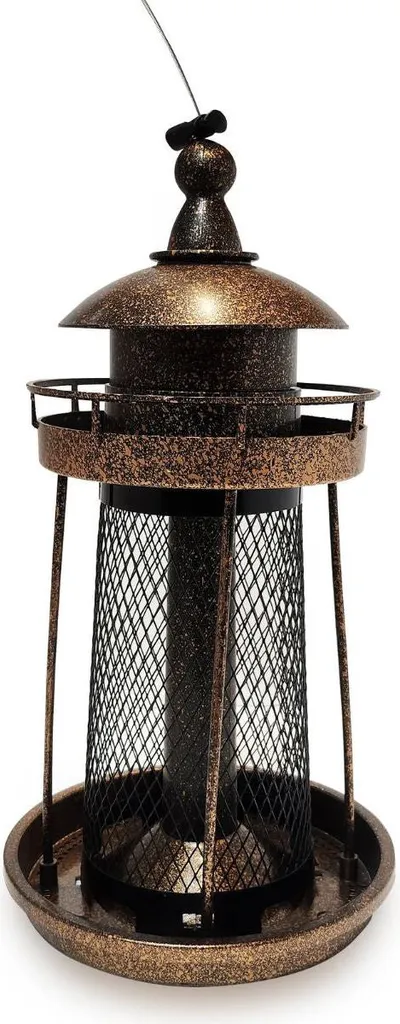 Nichoir mangeoire pour attirer les oiseaux au jardin - Cuivre et Or