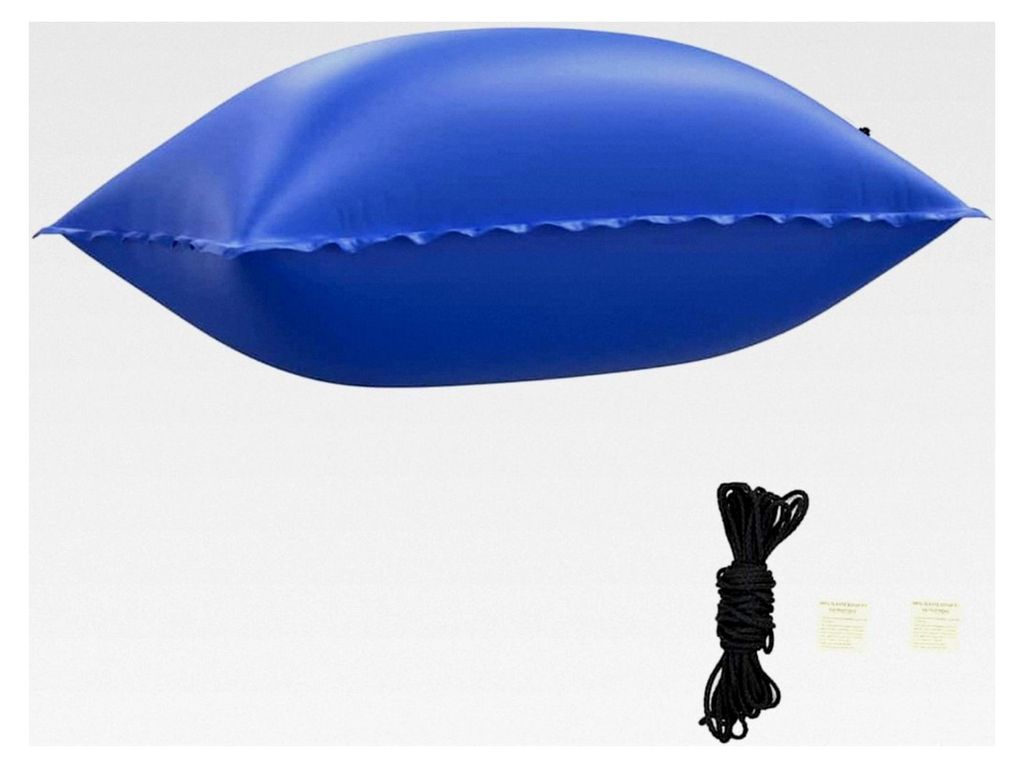 Winter Poolkissen Blau 460 x 230 x 160 cm PVC, Robustes, rechteckiges Poolkissen, UV-beständig, aufblasbar