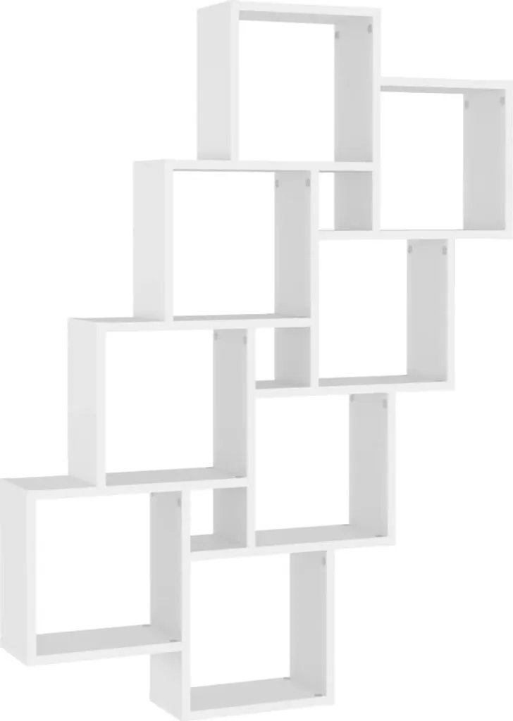 Scaffale a Cubo Bianco 90x15x119 cm | Libreria Legno Moderna Offerta
