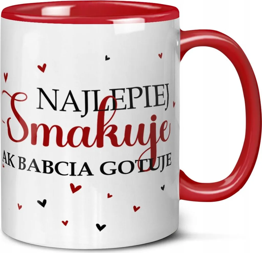 Tazza per la Nonna Migliore | Interno e Manico Rosso | Regalo Natale