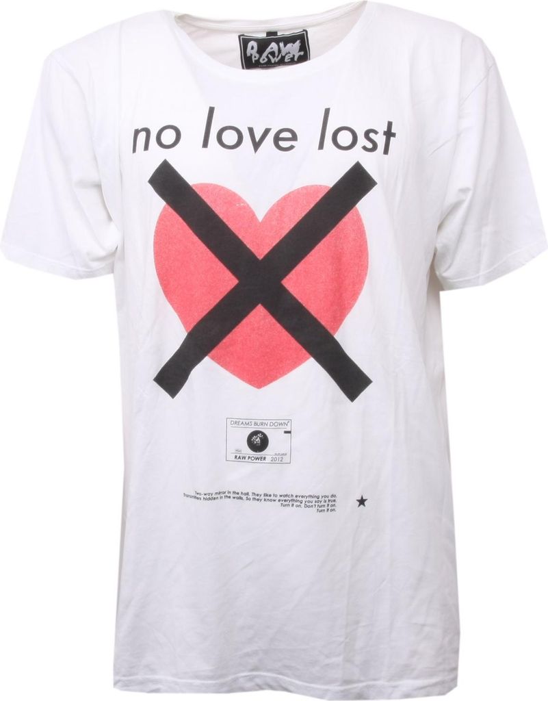 C0611 t-shirt uomo RAW POWER bianco t-shirt men