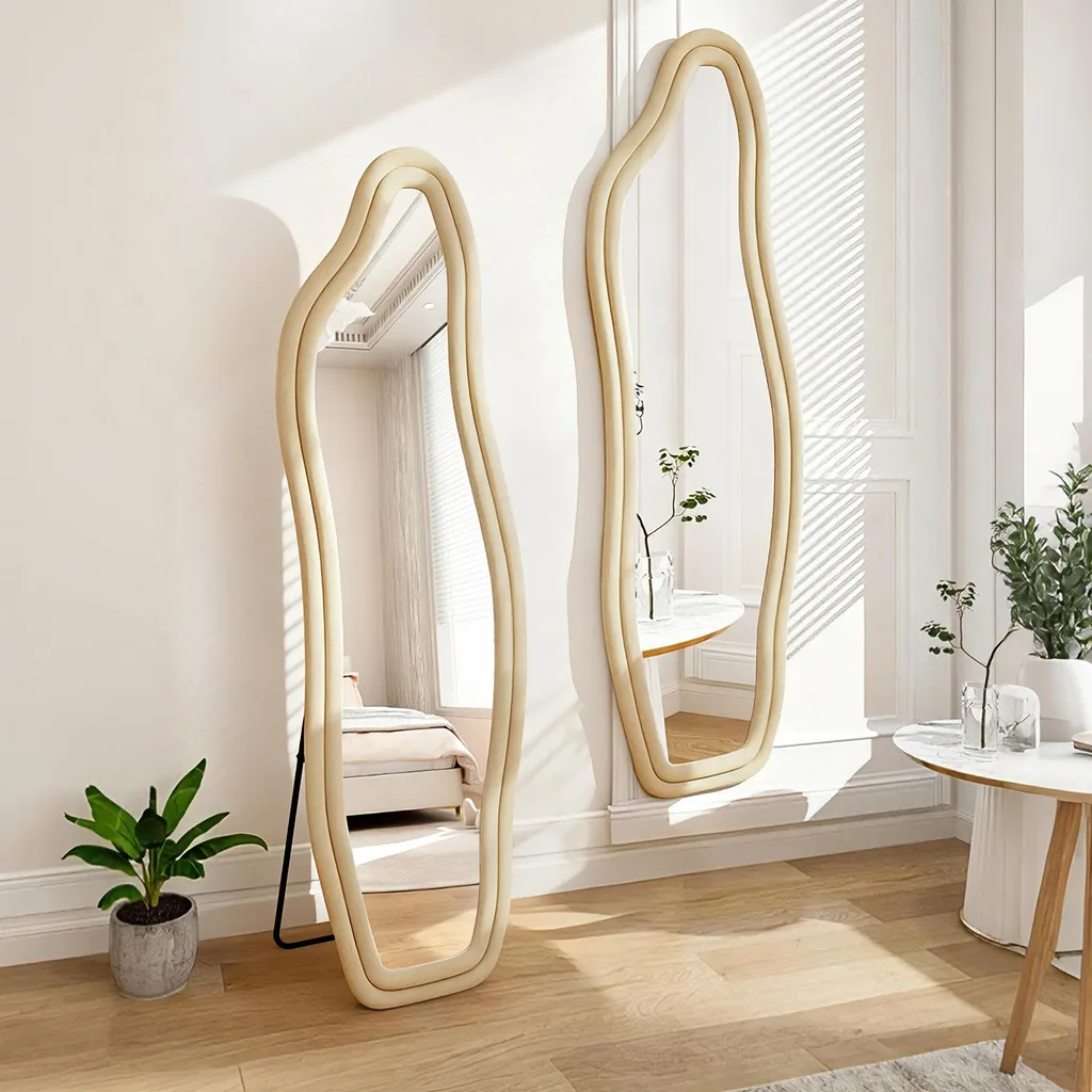 Specchio da Terra Onda Oro 140x45 Fortuna Lai | Arredo Design Camera
