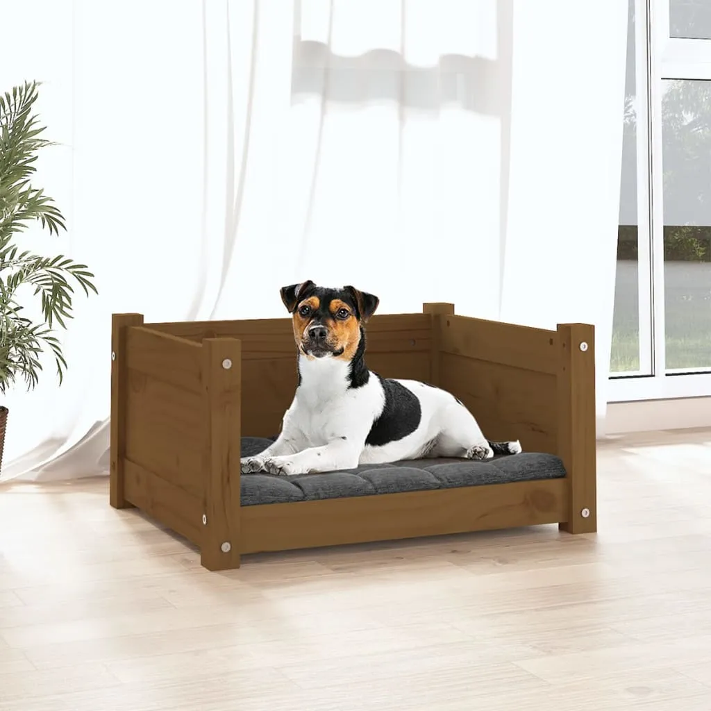 Letto per Cani vidaXL Legno Naturale Marrone Miele - 55x45 cm - 4