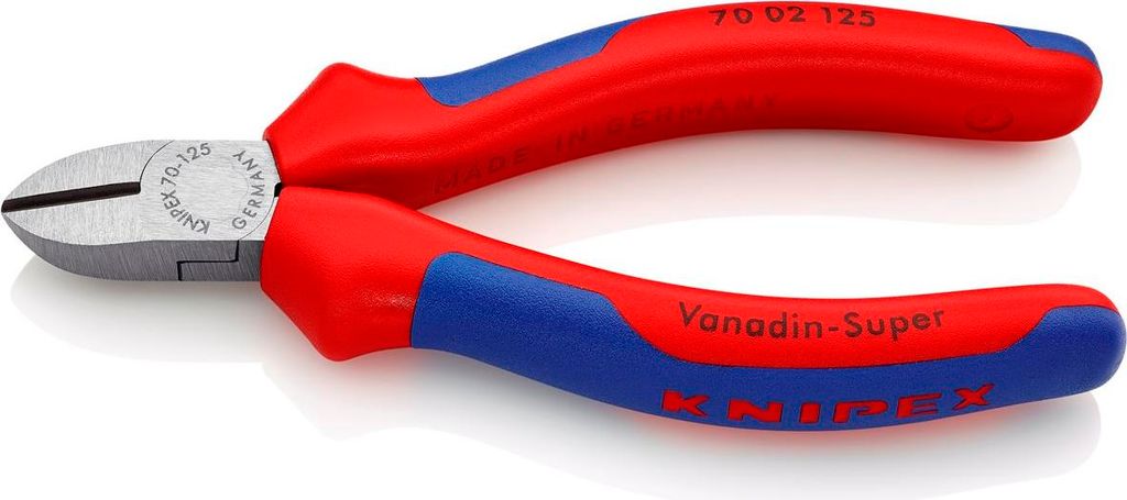Knipex Seitenschneider DIN ISO 5749 Länge 125mm mit Facette poliert 2K-Hüllen - 70 02 125 SB