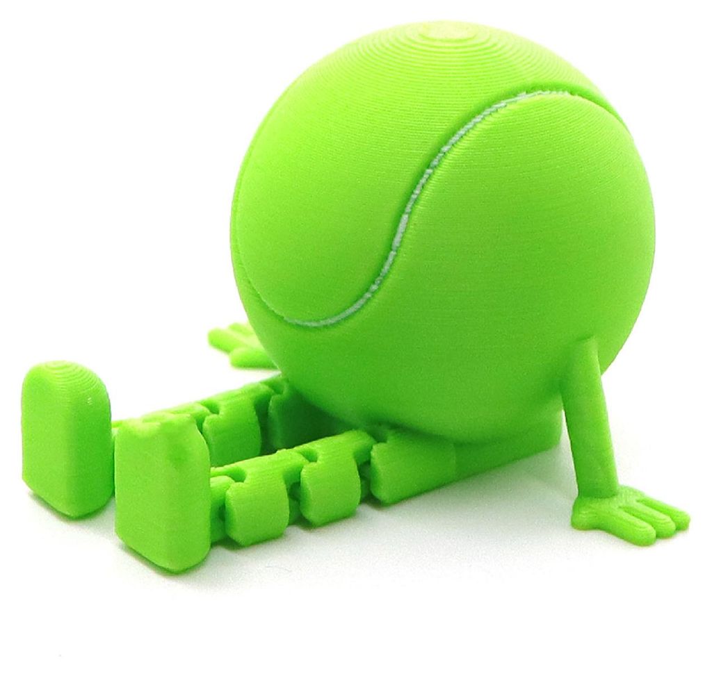 Sportball-Figur als Schreibtischdekoration mit beweglichen Beinen, 3D-gedruckte sitzende Actionfigur, Regalrand-Ornament, Geschenk für Sportfans