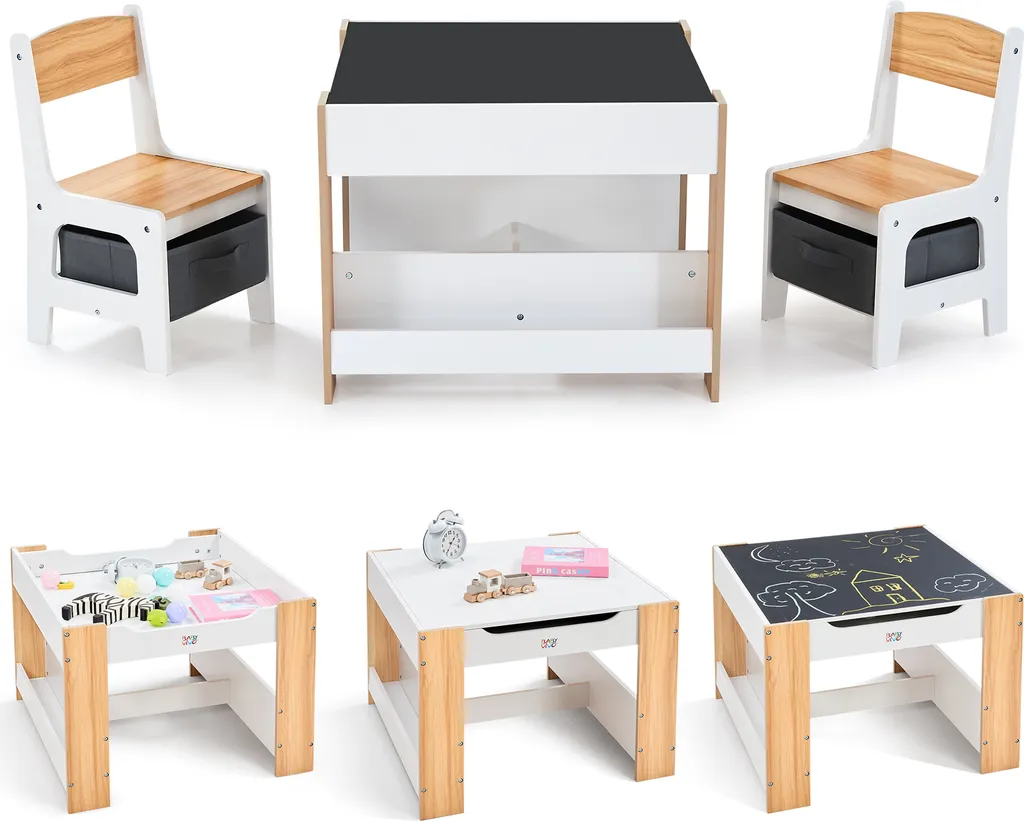 Baby Vivo Mia: Dove Nascono le Fiabe. Set Tavolo e Sedie Legno Bambini