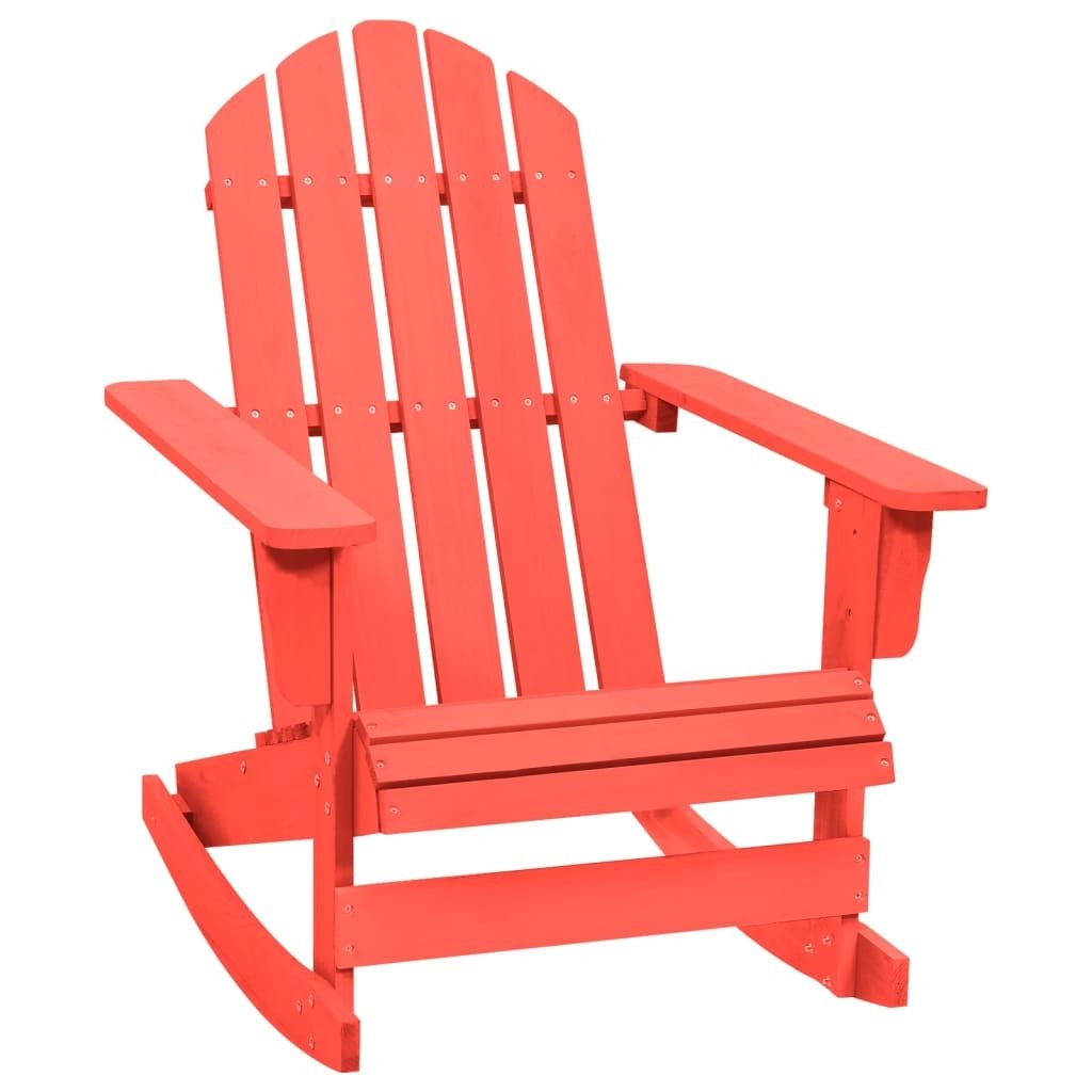 "2026 Promotion" Adirondack-Schaukelstuhl Massivholz Tanne Rot - Gartenstühle CC9496