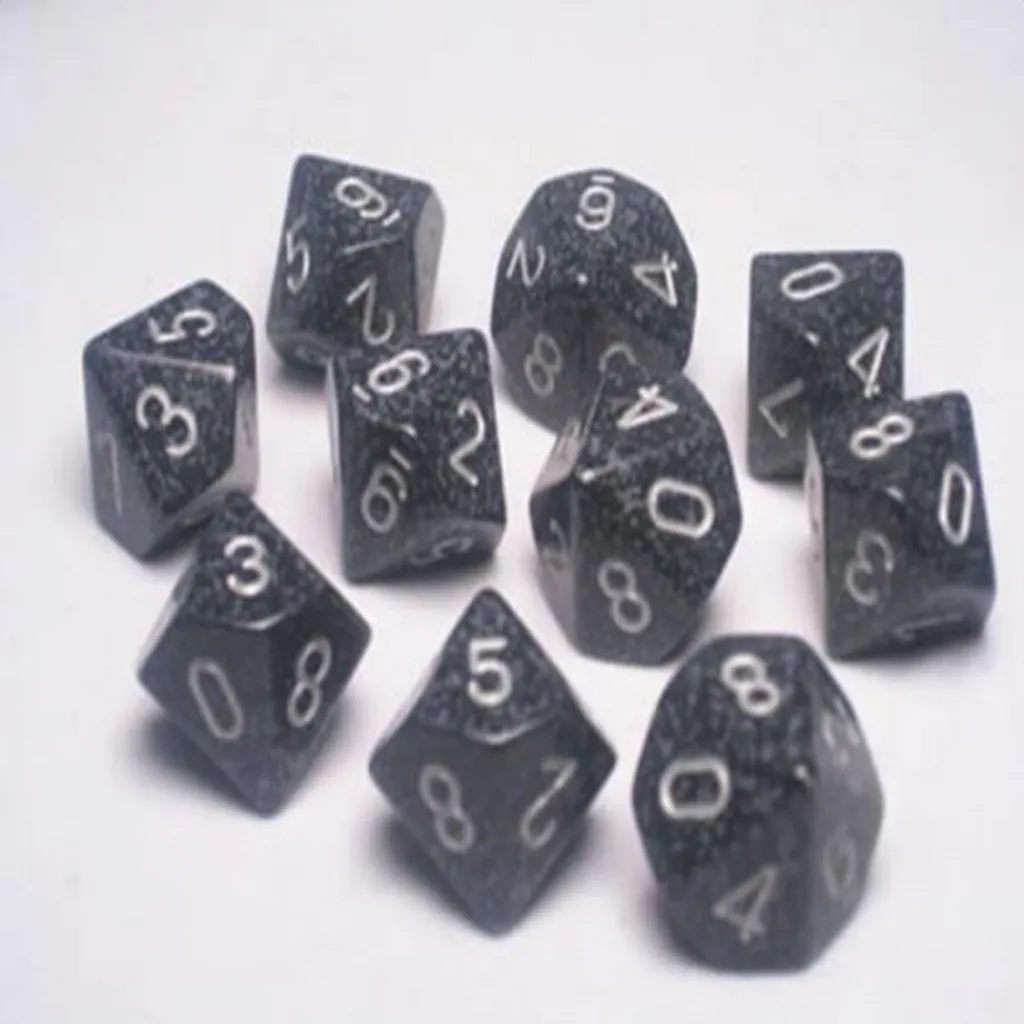 Dés polyédriques d10 mouchetés style Ninja parfaits pour rôliste exigeant