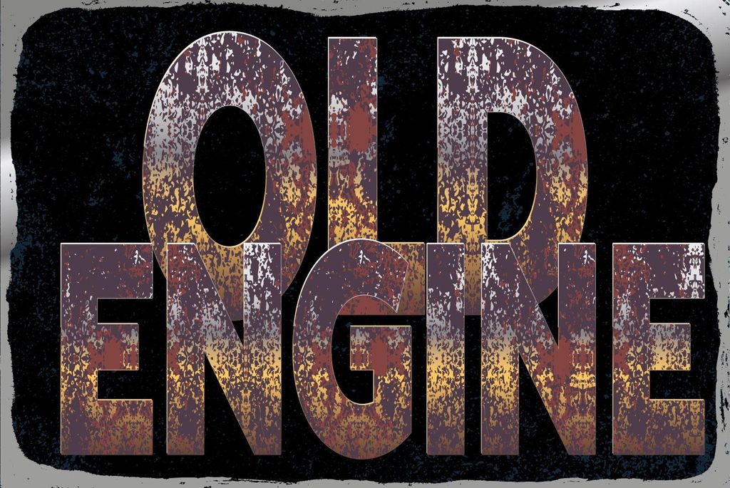 vianmo Holzschild 12x18 cm old engine