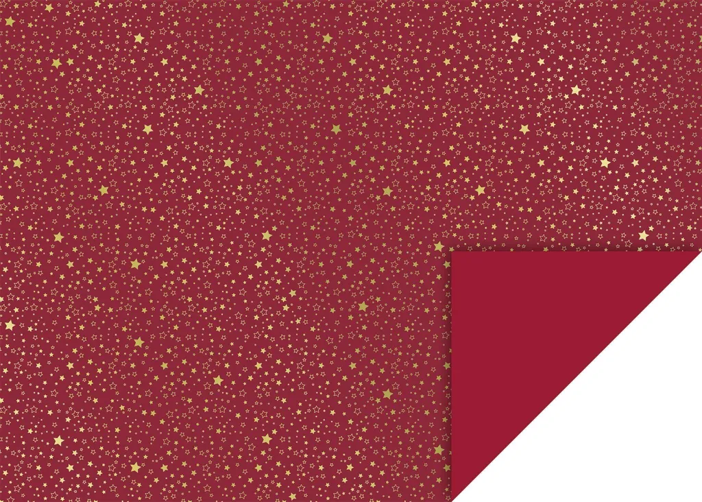 Heyda 204771871 Carton à Dessin Étoiles Rouges et Or 50x70 cm