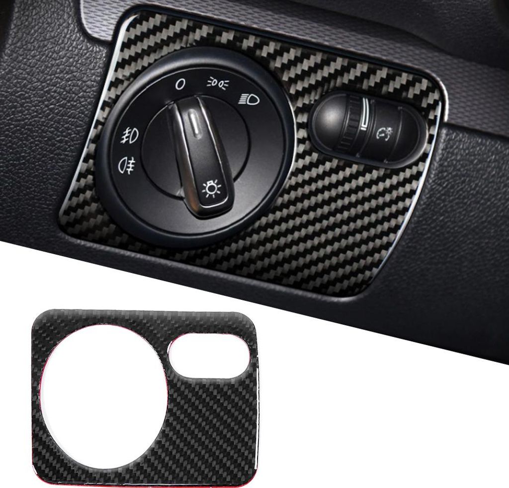 Carbon Fiber Scheinwerfer Schalter Panel Frame Cover Trim Auto Innenausstattung Dekoration