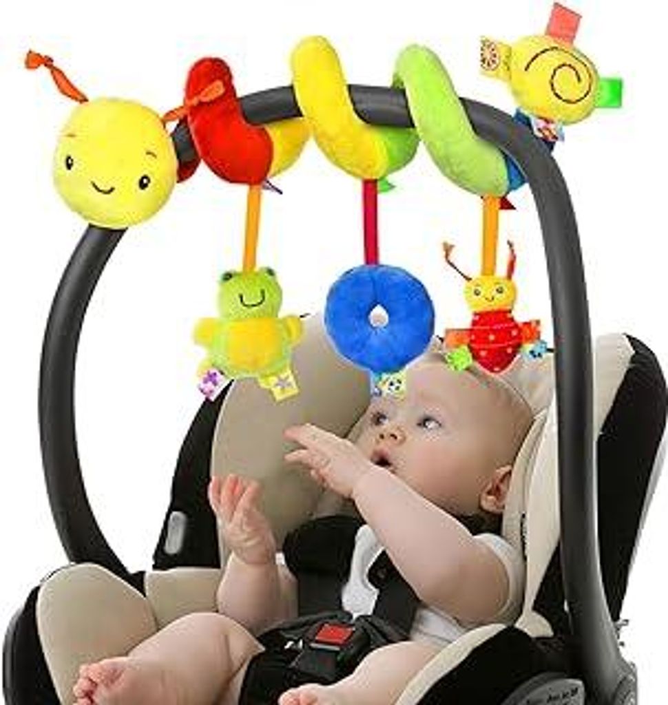Vicloon Activity-Spirale Spielzeug,Kinderwagen Spielzeug, Aufhängen an Babyschale oder Kinderbett, Reise Aktivität Spielzeug, Für Babys und Klei...
