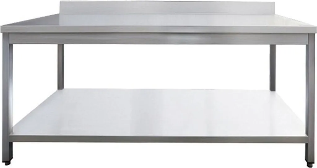 Plan de travail inox professionnel pour préparation culinaire 120cm