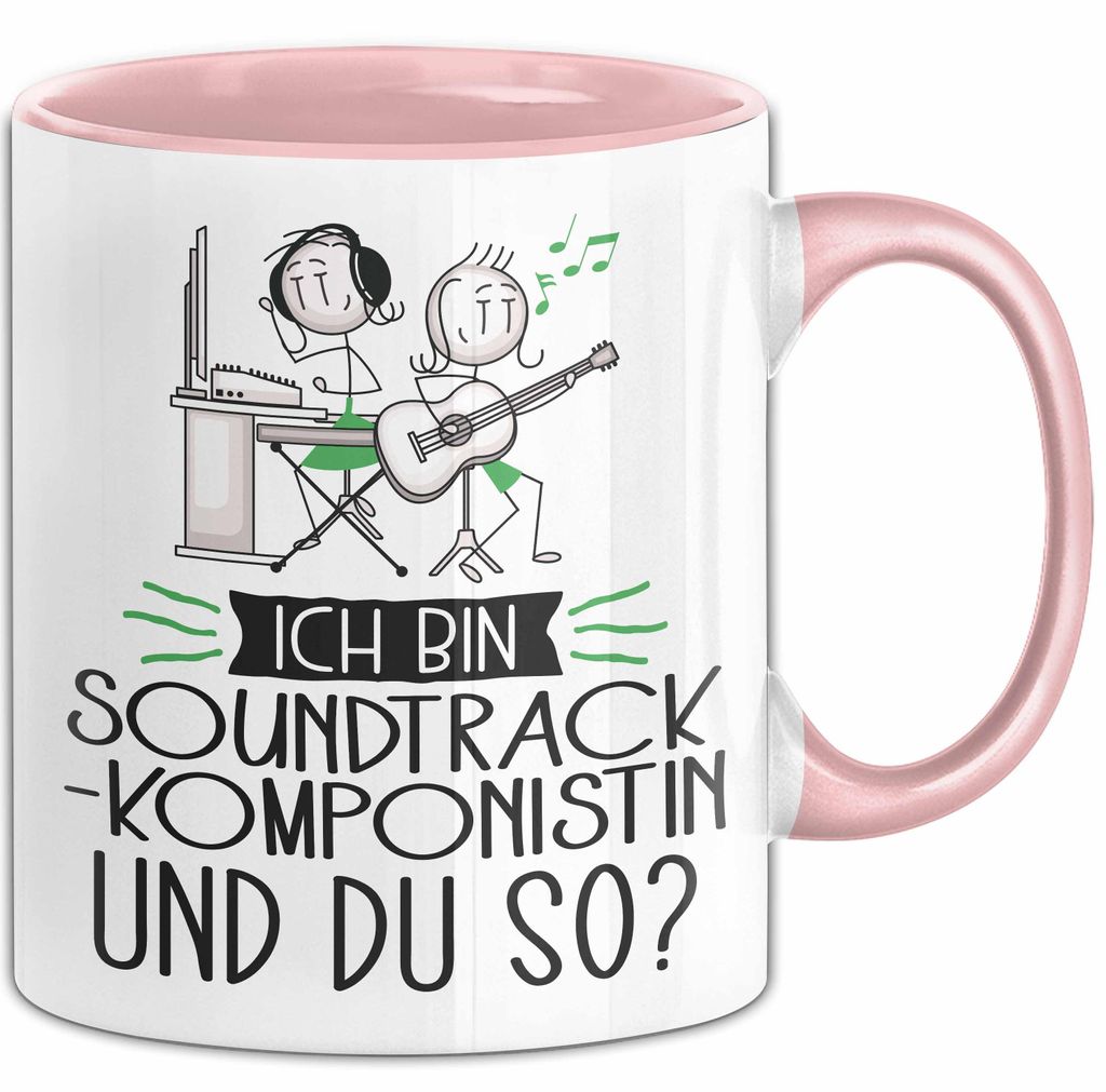 Soundtrack-Komponistin Tasse Geschenk Ich Bin Soundtrack-Komponistin Und Du So Geschenkidee Lustiger Spruch Becher (Rosa)