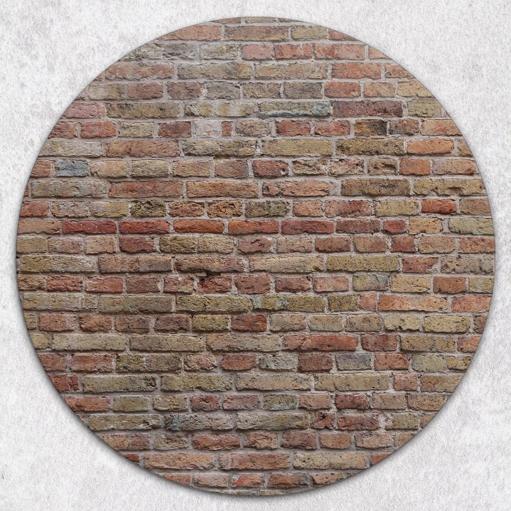 Glas-Herdabdeckplatten Glaskeramikkochfeld-Abdeckung Spritzschutz Glas Runden Schneidebrett fi40 cm - Brown Mauer Ziegel