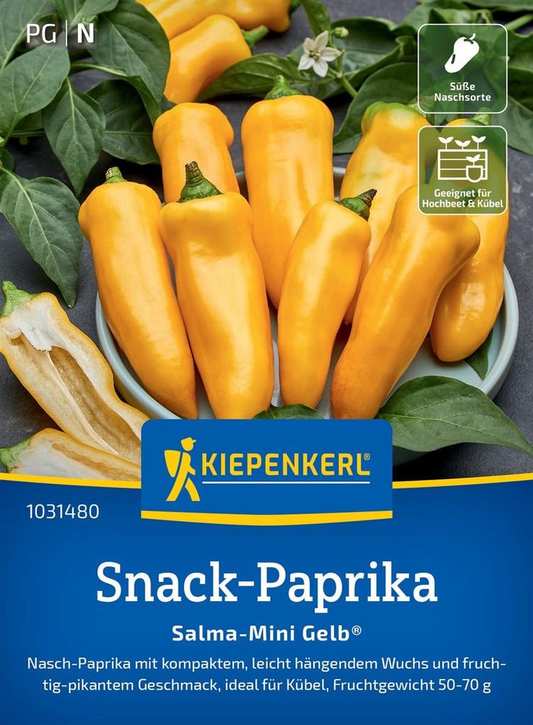Kiepenkerl Paprikasamen Salma-Mini Gelb Capsicum annuum 7 Pflanzen