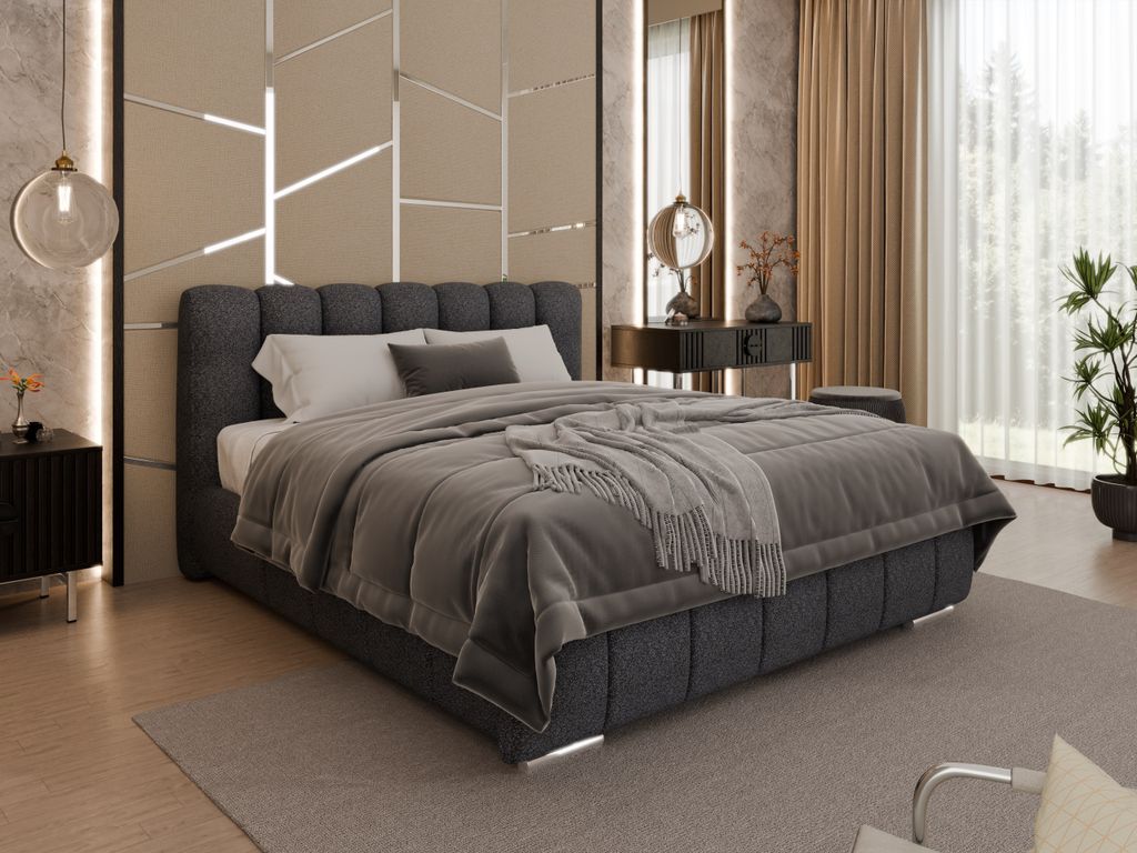 Polsterbett „ZAIRA“ – Modernes Design, viele Farben & Größen – mit Matratze CIRA (Multi, 7-Zonen)