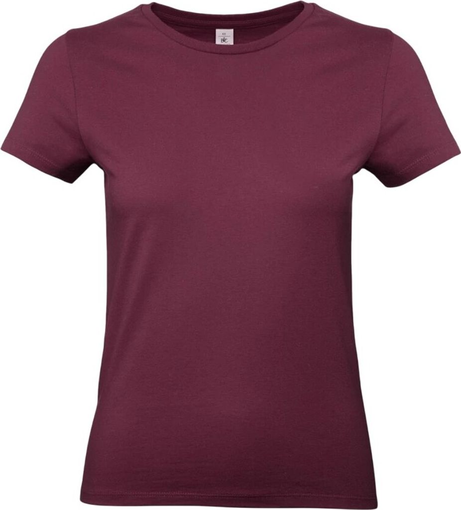 B&C - "E190" T-Shirt für Damen RW9634 (L) (Burgunderrot)