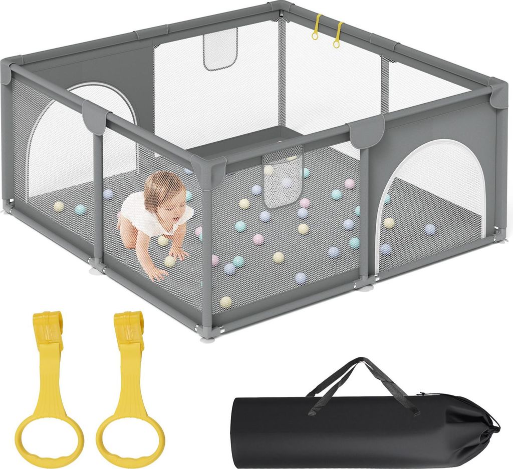 Faziango Baby Laufgitter Laufstall Absperrgitter 130x130cm Produktbild 